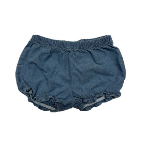 10/20$ baby soft denim chambray shorts/diaper cover size 3 months
